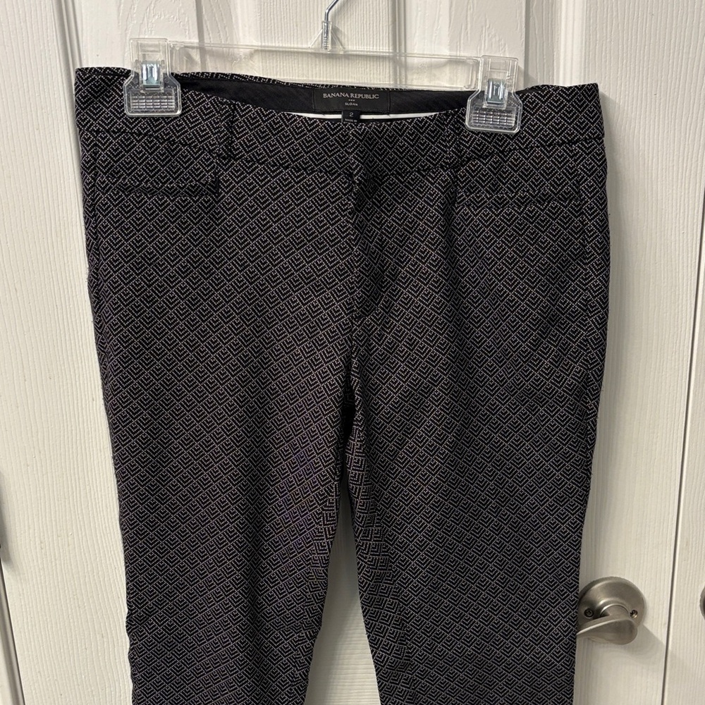 Banana Republic Black Patterned Pants